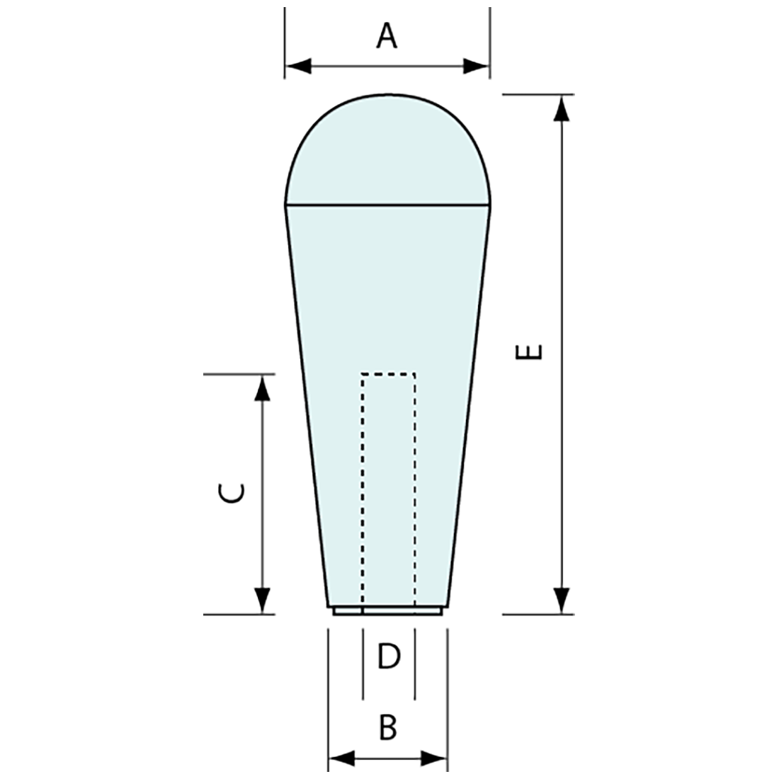 High Temperature Tapered Handle Black Handle 85mm Height M10